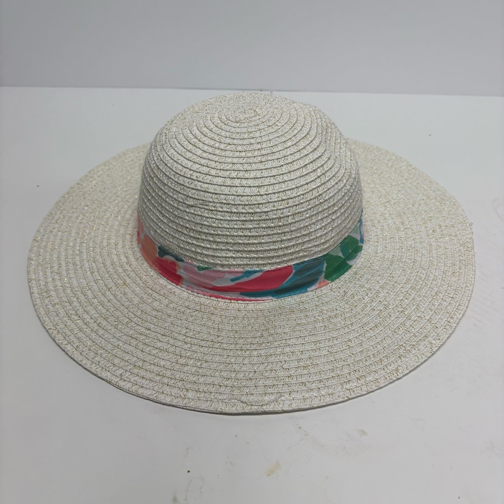Target Girls Cream Sun Hat with Colorful Floral Band - Picture 6 of 8